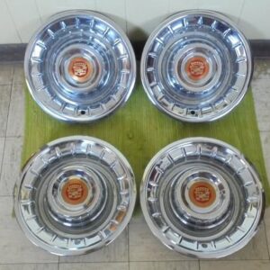 Vintage 1956 Cadillac 15" Set of 4 Hub Caps - Caddy Wheel Covers Hubcaps